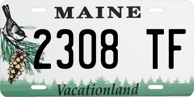 ME license plate 2308TF