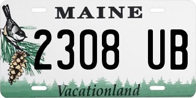ME license plate 2308UB