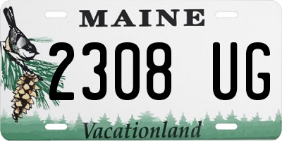 ME license plate 2308UG