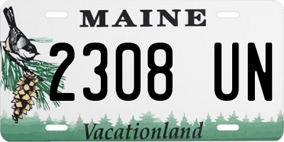 ME license plate 2308UN