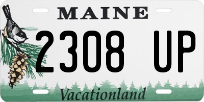ME license plate 2308UP