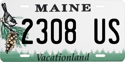 ME license plate 2308US