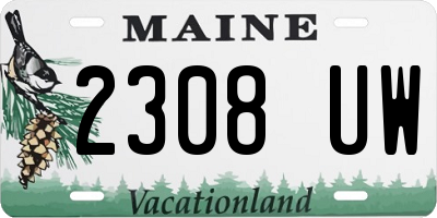 ME license plate 2308UW