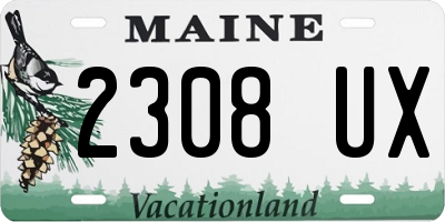 ME license plate 2308UX