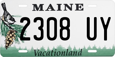 ME license plate 2308UY