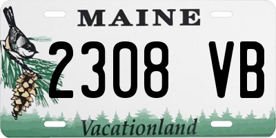 ME license plate 2308VB