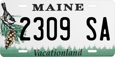 ME license plate 2309SA