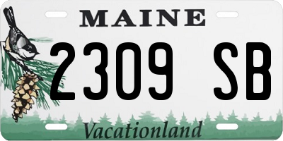 ME license plate 2309SB