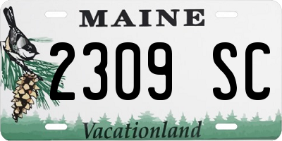 ME license plate 2309SC