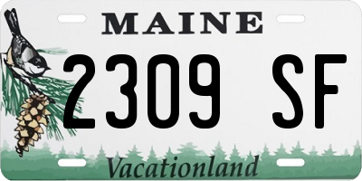ME license plate 2309SF