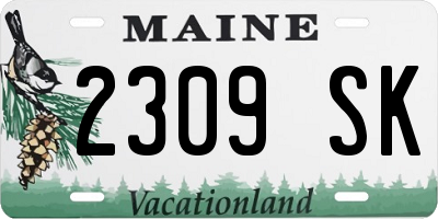 ME license plate 2309SK