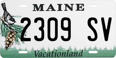 ME license plate 2309SV