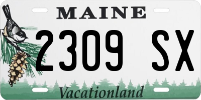 ME license plate 2309SX
