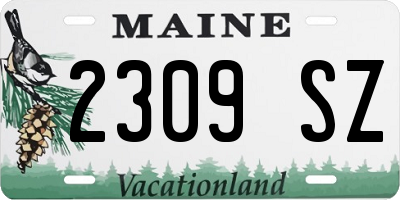ME license plate 2309SZ