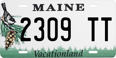 ME license plate 2309TT