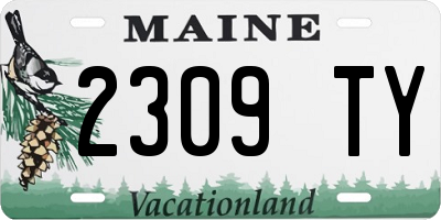 ME license plate 2309TY
