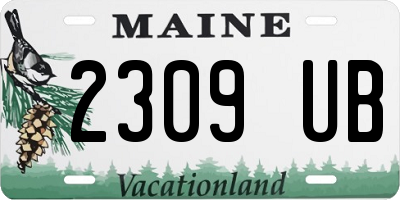 ME license plate 2309UB