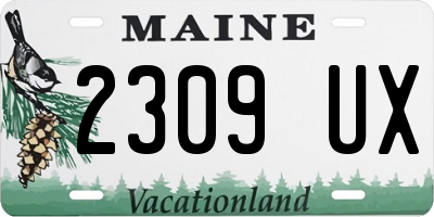 ME license plate 2309UX