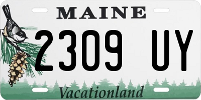 ME license plate 2309UY