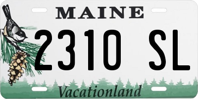 ME license plate 2310SL