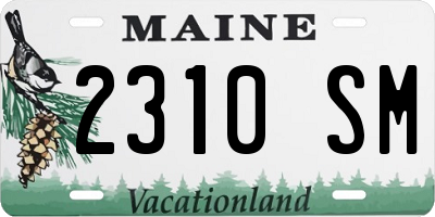 ME license plate 2310SM