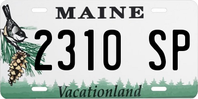 ME license plate 2310SP
