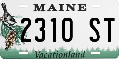 ME license plate 2310ST