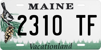 ME license plate 2310TF