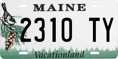 ME license plate 2310TY