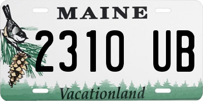 ME license plate 2310UB