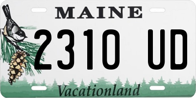 ME license plate 2310UD