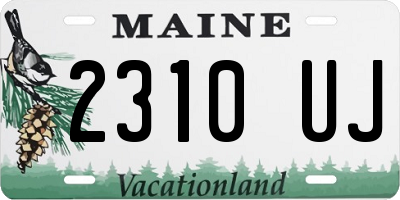 ME license plate 2310UJ