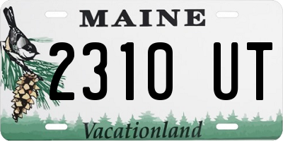 ME license plate 2310UT