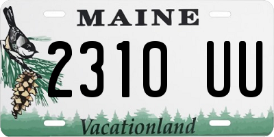 ME license plate 2310UU