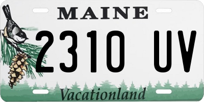 ME license plate 2310UV