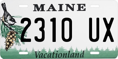 ME license plate 2310UX