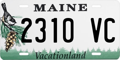 ME license plate 2310VC