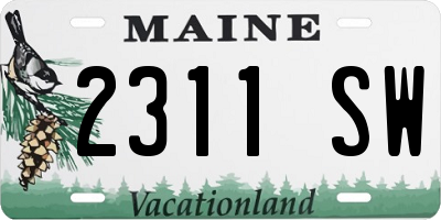 ME license plate 2311SW
