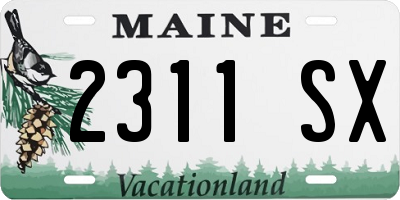 ME license plate 2311SX
