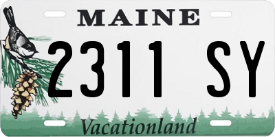 ME license plate 2311SY