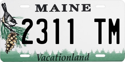 ME license plate 2311TM