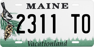 ME license plate 2311TO