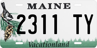 ME license plate 2311TY