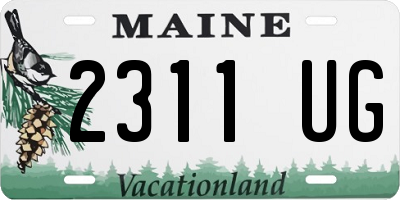 ME license plate 2311UG