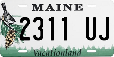 ME license plate 2311UJ