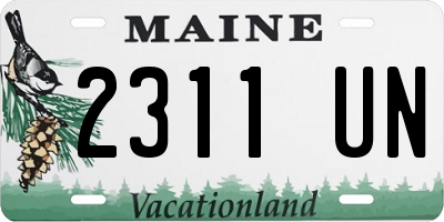 ME license plate 2311UN