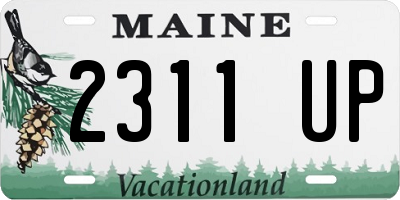 ME license plate 2311UP