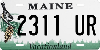 ME license plate 2311UR