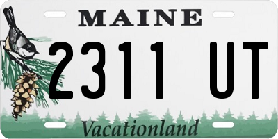 ME license plate 2311UT