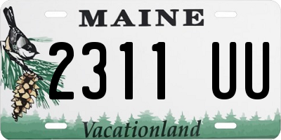 ME license plate 2311UU